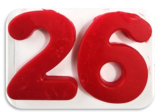 Two Wax Year Numbers for Paschal candle - large (Current year)
