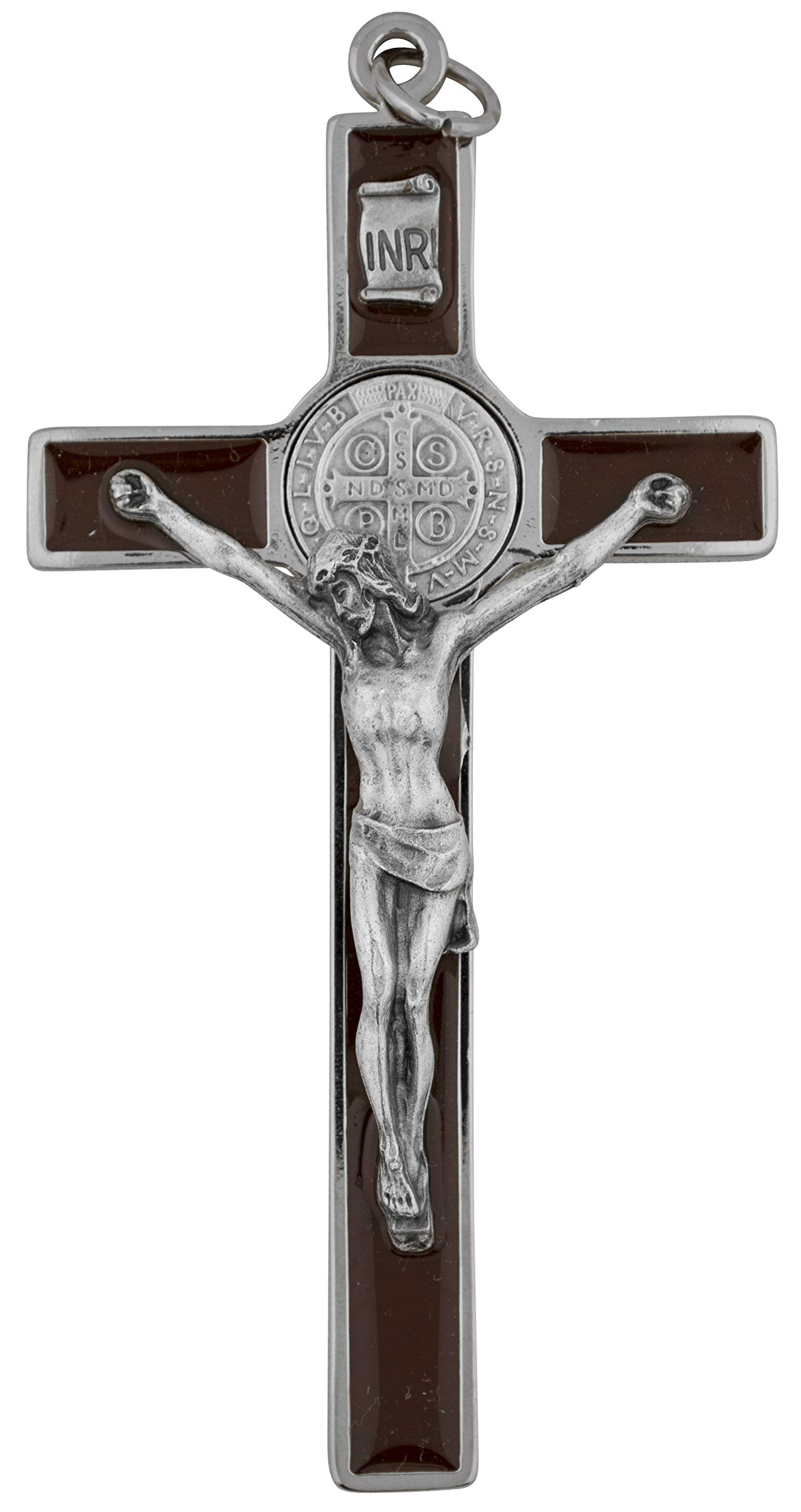 10.5cm St Benedict Crucifix  - black inlay