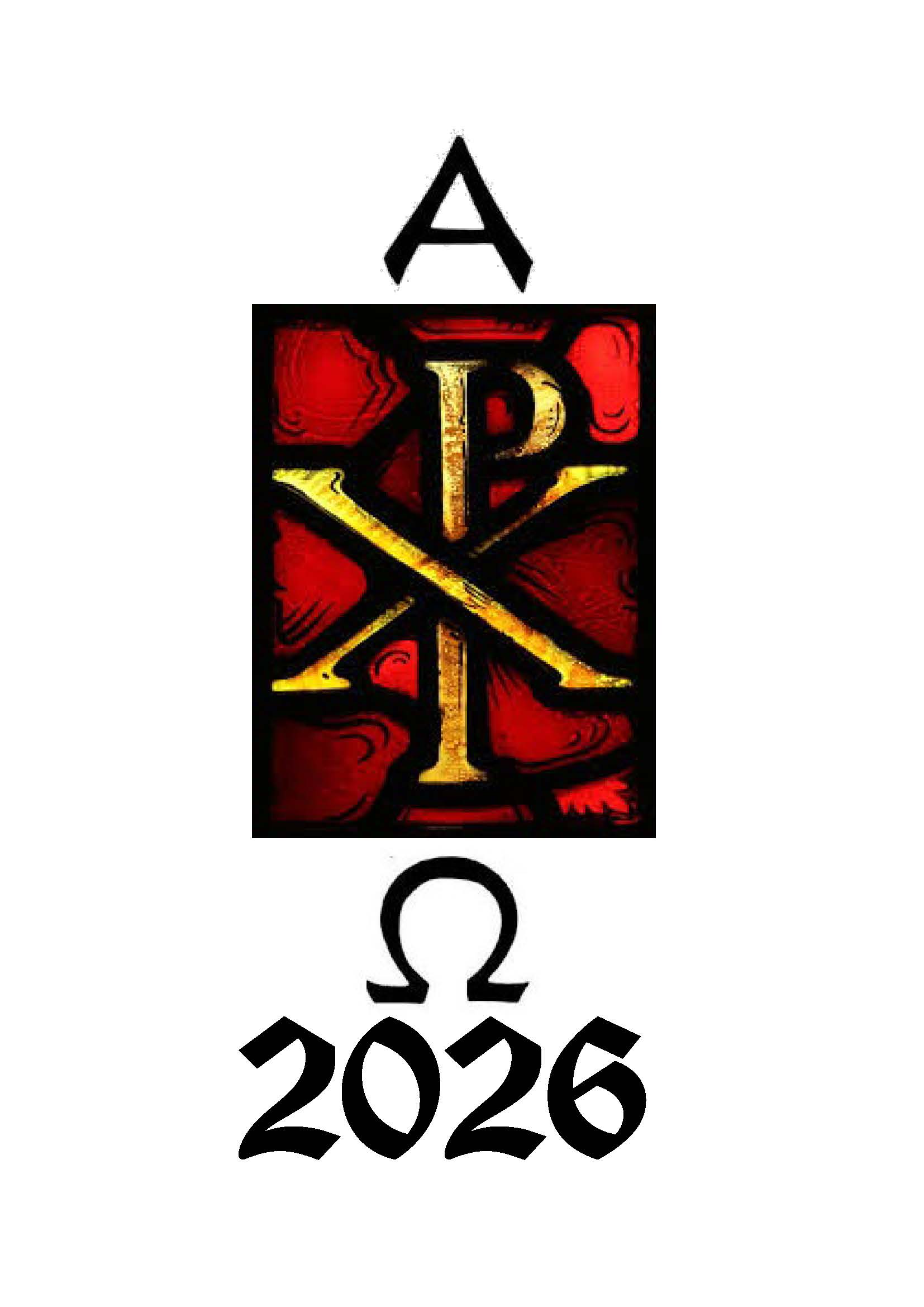 Red Px Paschal Candle - 100 x 600mm