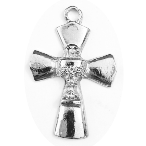 4cm Silver Cross with Chalice in the Centre