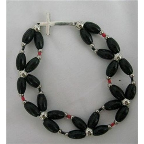 Braided Cross Wooden Bracelet