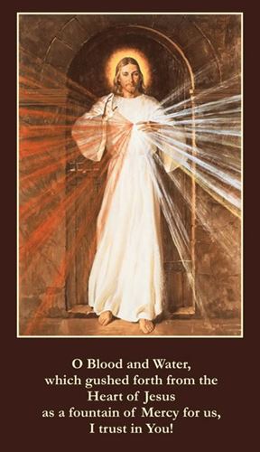 Divine Mercy prayer card