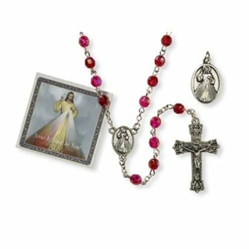 Divine Mercy Rosary Medal & Prayer Card gift set