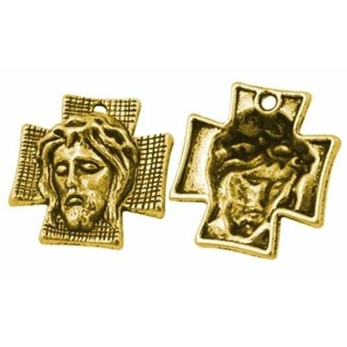 Ecce Homo Gold 24mm Cross