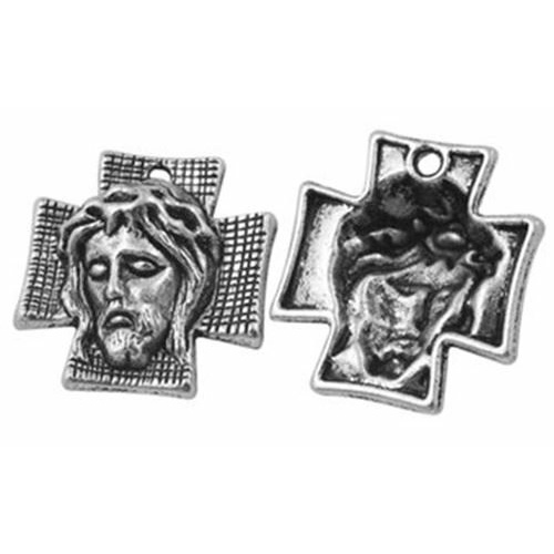 Ecce Homo Silver 24mm Cross