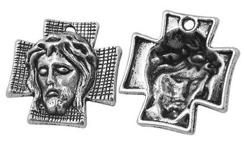 Ecce Homo Silver 24mm Cross