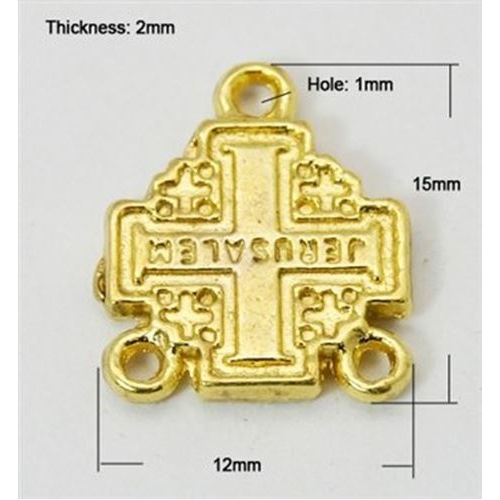 Jerusalem Cross Gold Center piece - 1.5cm
