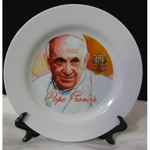 Pope Francis plate and stand