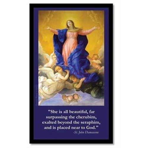 Prayer for the Feast of the Assumption Holy Prayer Card
