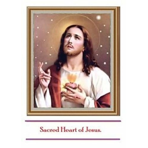 Sacred Heart of Jesus -  Holy Prayer Card A6