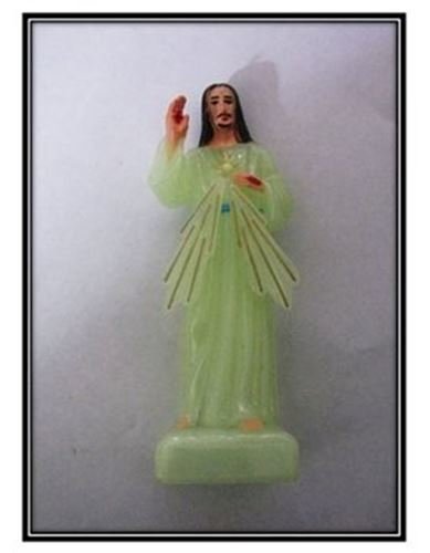 10cm Divine Mercy Glow in the Dark Plastic Statue