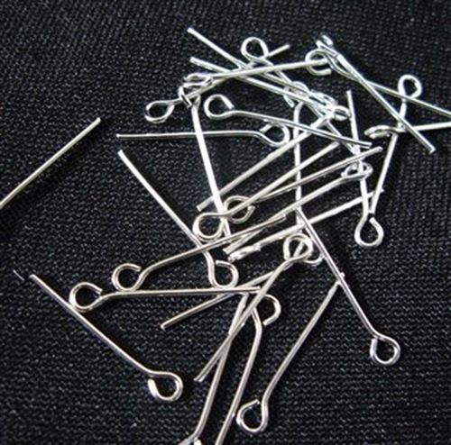 2cm Silver plated Eyepins