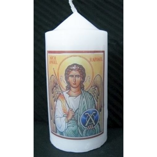 Archangel Raphael Votive candle - Patron Saint of all Illness and healing, Young People, Lovers
