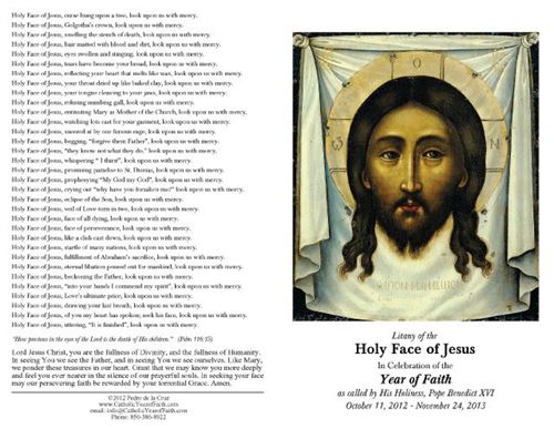 Litany of the Holy Face of Jesus - Year of Faith