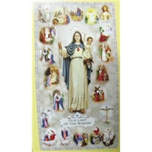 Our Lady of the Rosary Holy card