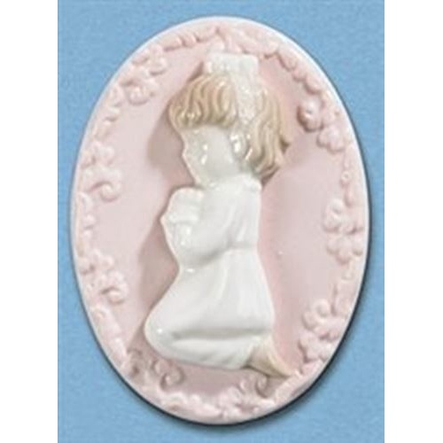 Praying Girl Crib Medal