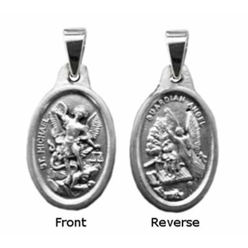 Sterling Silver St Michael the Archangel medal