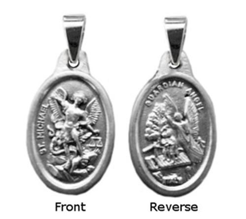 Sterling Silver St Michael the Archangel medal