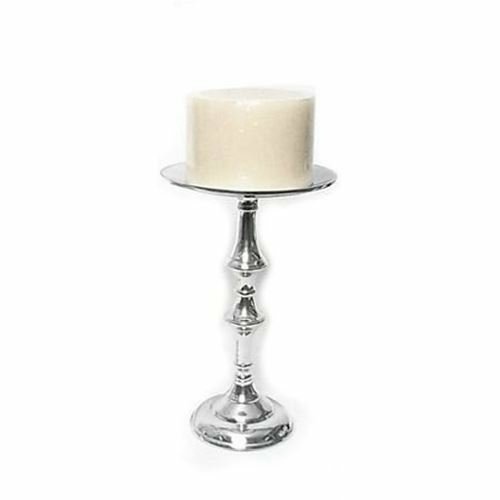 34cm tall x 21cm wide  Flat topped - Silver Altar Candle holder