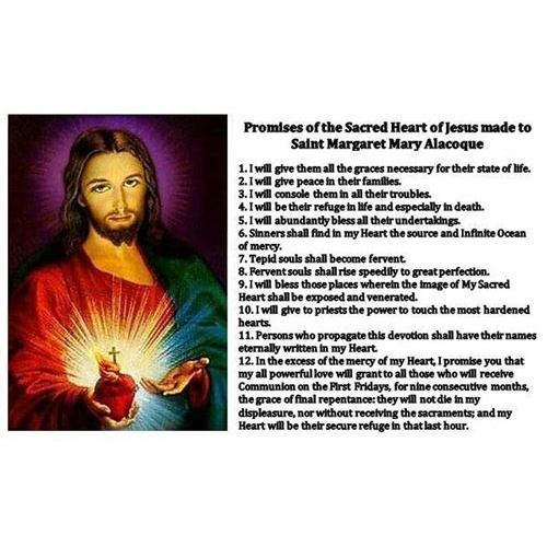 Sacred Heart & 12 Promises Vinyl Sticker