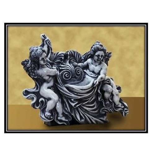 27cm  - Angels Rising to the Heavens - Water Font in Marble