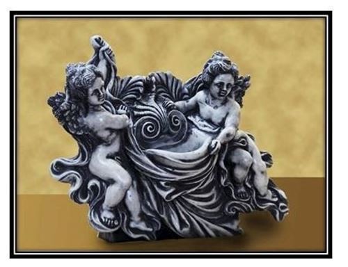 27cm  - Angels Rising to the Heavens - Water Font in Marble