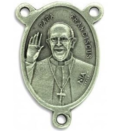 22mm Oval Silver Center - Pope Francis