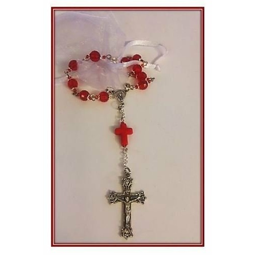 One Decade Red Cross Car Rosary
