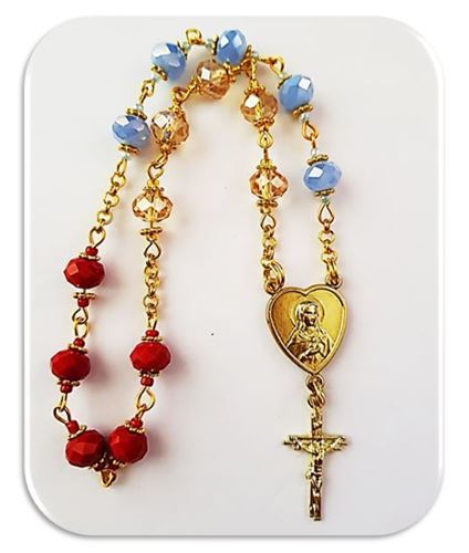 Chaplet Prayer for the Immaculate Heart of Mary - In Gold - Limited Edition
