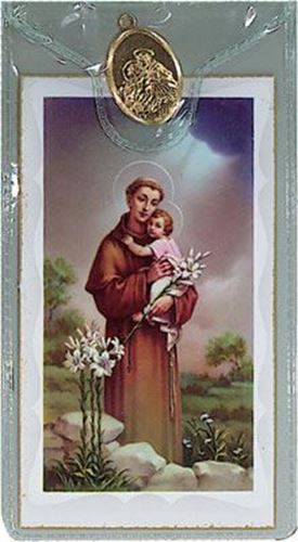 St Anthony Medal with Prayer Card