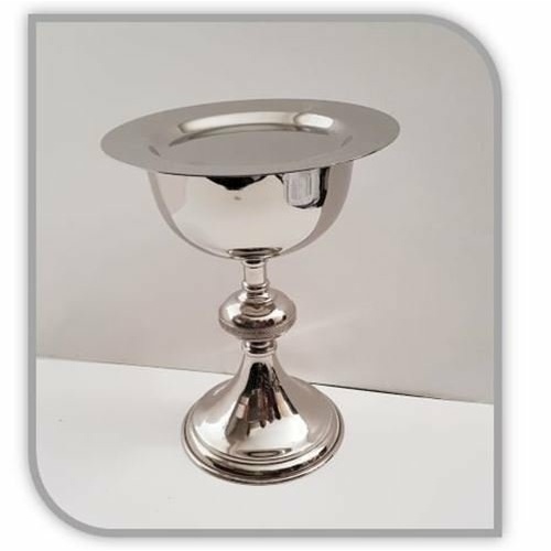 420ml Sleek Chalice & Paten - Stainless Steel (INOX) with 24KT gold inner