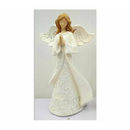 25cm White Lace Angel Praying