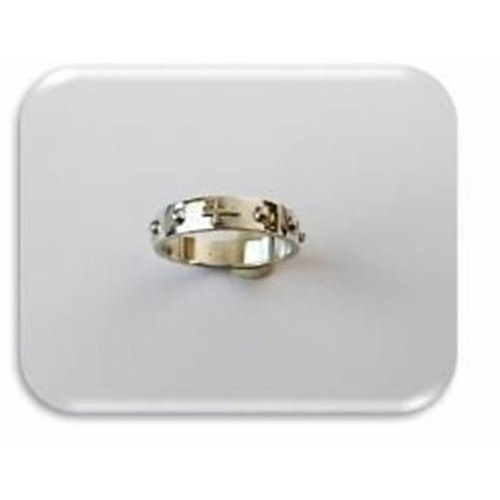 Sterling Silver rosary Ring - 4mm wide
