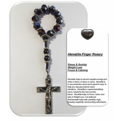 Hematite Healing  crystal Rosary - weight loss, stress, calming