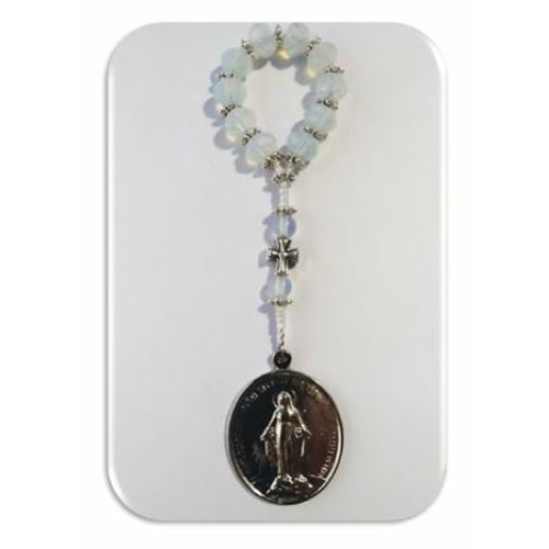 Moonstone Healing  crystal finger Rosary - fertility, pregnancy,  eyes, insomnia