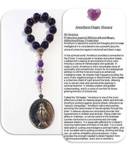 Amethyst Healing  crystal Rosary - Addictions, evil, all healing