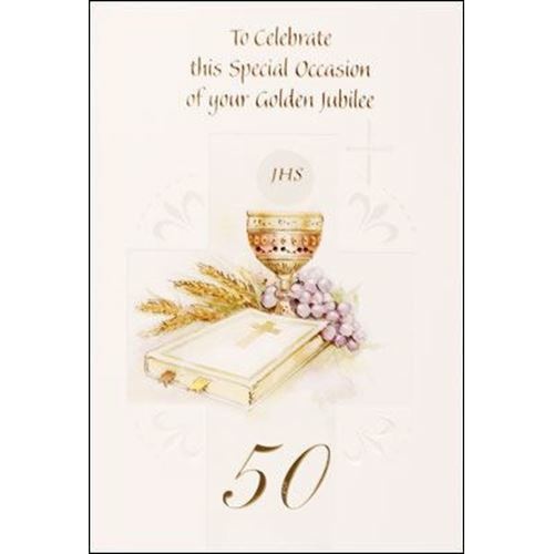 50 years - Priest Golden Jubilee Greeting Card