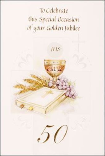50 years - Priest Golden Jubilee Greeting Card