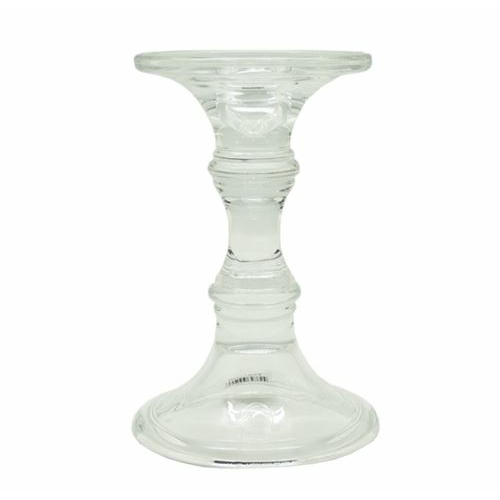 17cm tall Elegant Glass Candle Holder
