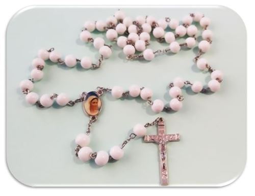 White 8mm Rosary