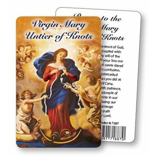 Our Lady of Knots Holy Prayer Card