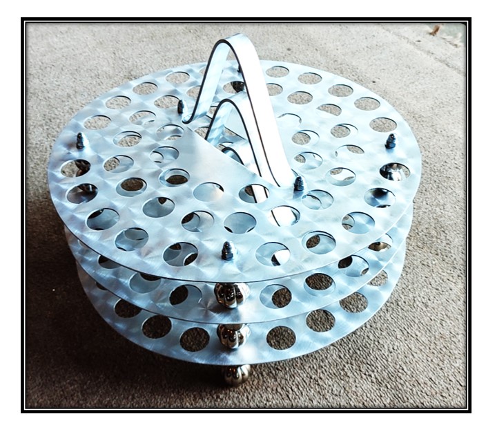 Holy Communion Tray - Aluminium  - 48 high quality cups - Stackable - 1 Tray