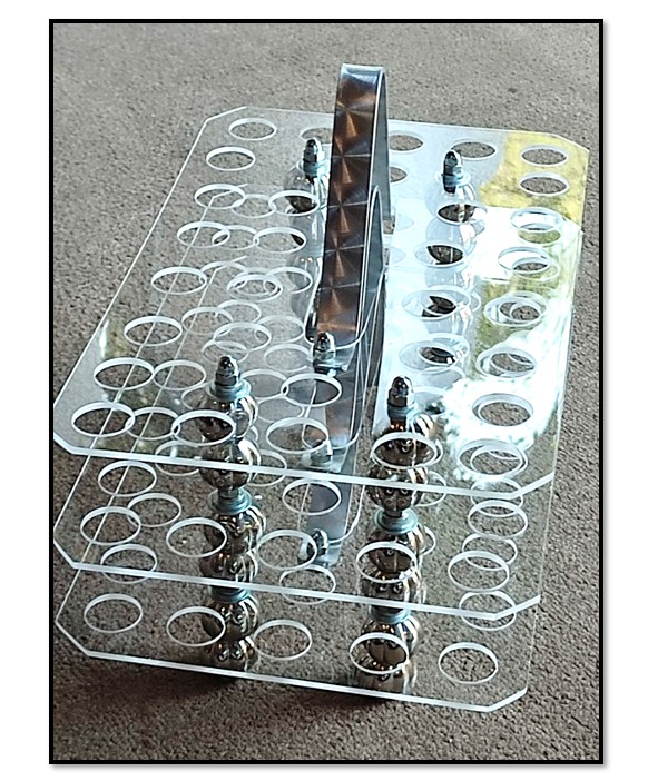 Stackable Communion Tray - 32 glasses / Perspex - 1 Tray
