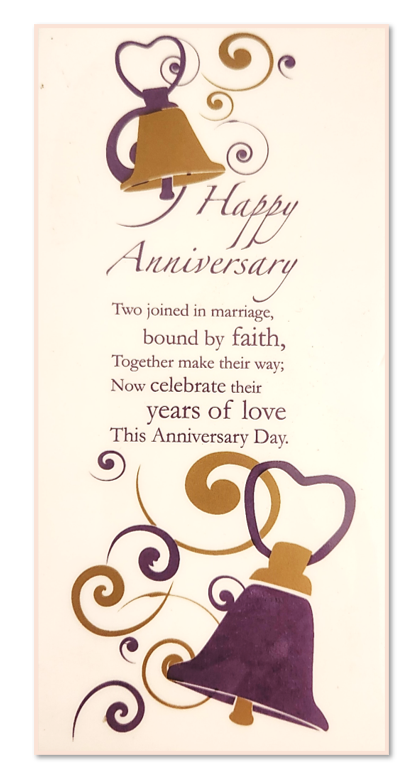 21.5cm "Happy Anniversary"Ceramic Tile
