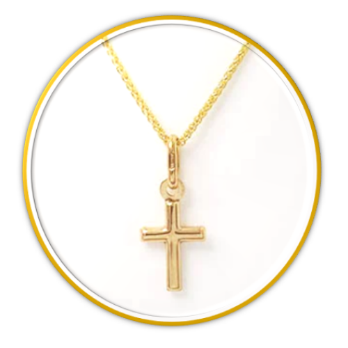 9ct Gold Small Cross - 14mm