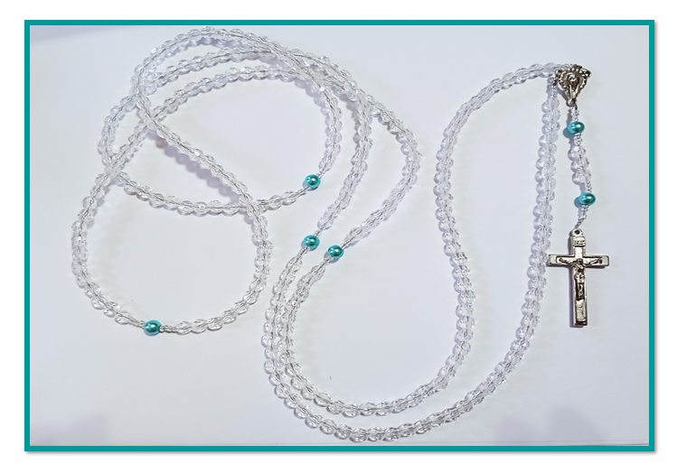 1000 Hail Mary Rosary - Clear Acrylic Crystal