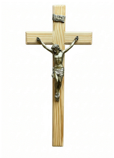 77.3cm Pine Crucifix with Gold Corpus